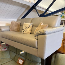 Load image into Gallery viewer, Grey Leather 2/3 Seater Sofa