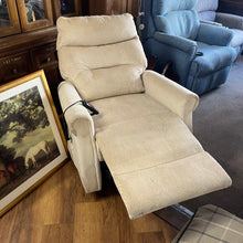 Load image into Gallery viewer, Cream Fabric Rise and Recline Chair