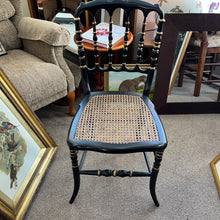 Load image into Gallery viewer, Vintage Napoleon III Black and Gold Ebonized Chair