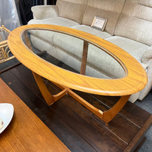 Load image into Gallery viewer, Mid Century Oval Glass Top Coffee Table