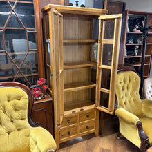 Load image into Gallery viewer, Solid Oak 4 Drawer Bookcase/Cabinet