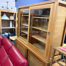Load image into Gallery viewer, Oak Sliding Door Display Cabinet