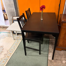 Load image into Gallery viewer, IKEA Black Dining Table and 2 Chairs