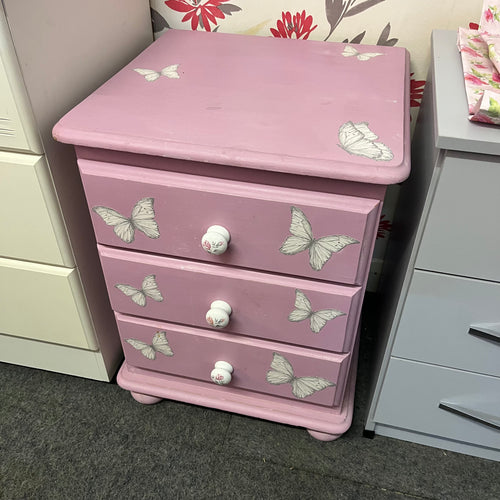 Upcycled 3 Drawer Bedside