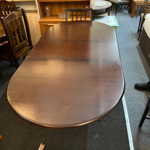 Dark Wood Extending Table and 4 Chairs