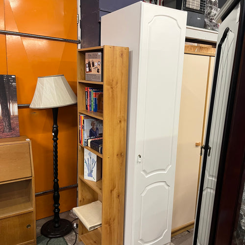 Tall White 1 Door Slim Wardrobe
