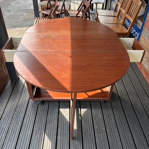 2 Drawer Butterfly Table and 4 Chairs