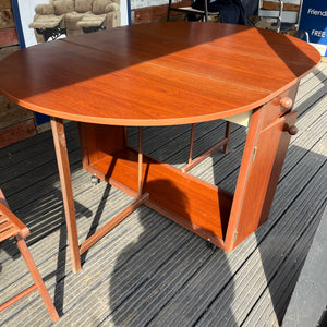 2 Drawer Butterfly Table and 4 Chairs