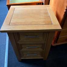Load image into Gallery viewer, 3 Drawer Solid Oak Bedside