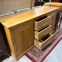 Load image into Gallery viewer, Solid Oak 3 Drawer 2 Door Sideboard