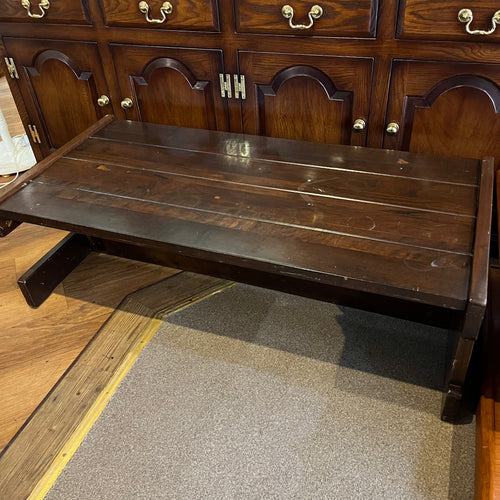 Large Heavy Rustic Oak Coffee Table