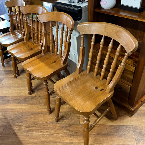 Set of 4 Pine Farmhouse Chairs