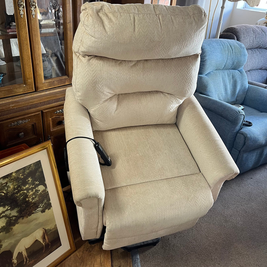 Cream Fabric Rise and Recline Chair