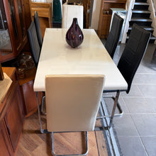 Load image into Gallery viewer, White Gloss Table and 6 Chairs