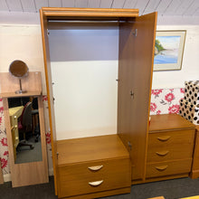 Load image into Gallery viewer, 2 Door 2 Drawer Mirrored Wardrobe
