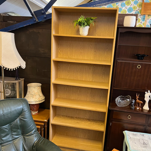 Tall Oak Effect Bookcase