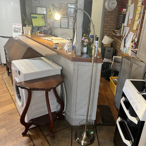 Simplex Antique Brass Floor Reading Lamp