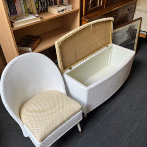 Lloyd Loom Matching Bedroom Chair and Ottoman