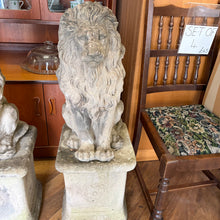 Load image into Gallery viewer, Pair of Stone Garden Lion Statues
