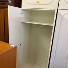 Load image into Gallery viewer, 2 Door White Wardrobe with Top Box