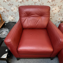 Load image into Gallery viewer, Leather 2 Seater Sofa and Armchair