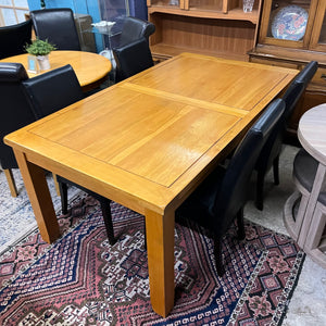Solid Oak Extending Table and 4 Chairs