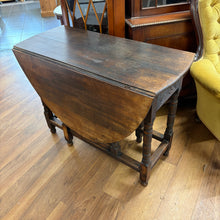 Load image into Gallery viewer, Vintage 1 Drawer Oak Drop Leaf Table