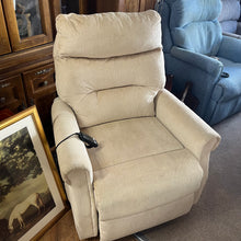 Load image into Gallery viewer, Cream Fabric Rise and Recline Chair