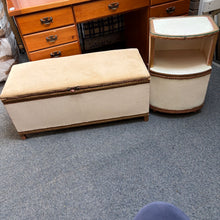 Load image into Gallery viewer, Lloyd Loom Style Ottoman and Bedside/Small Cupboard