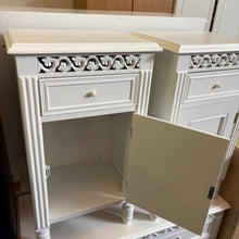 Load image into Gallery viewer, 1 Door 1 Drawer White Bedside Cabinet