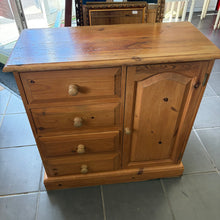 Load image into Gallery viewer, Pine 1 Door 4 Drawer Unit