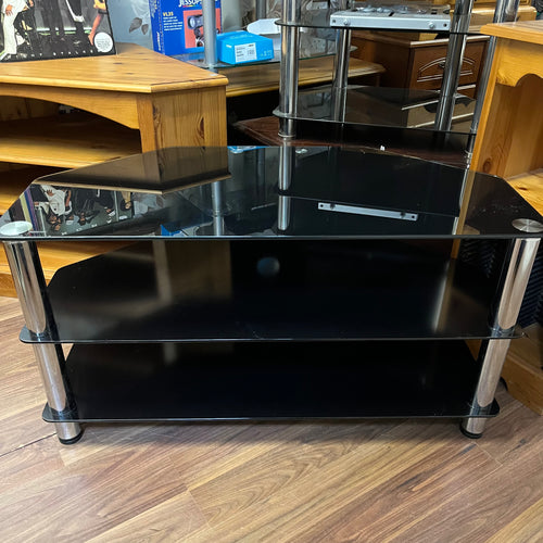 Black Glass TV Unit