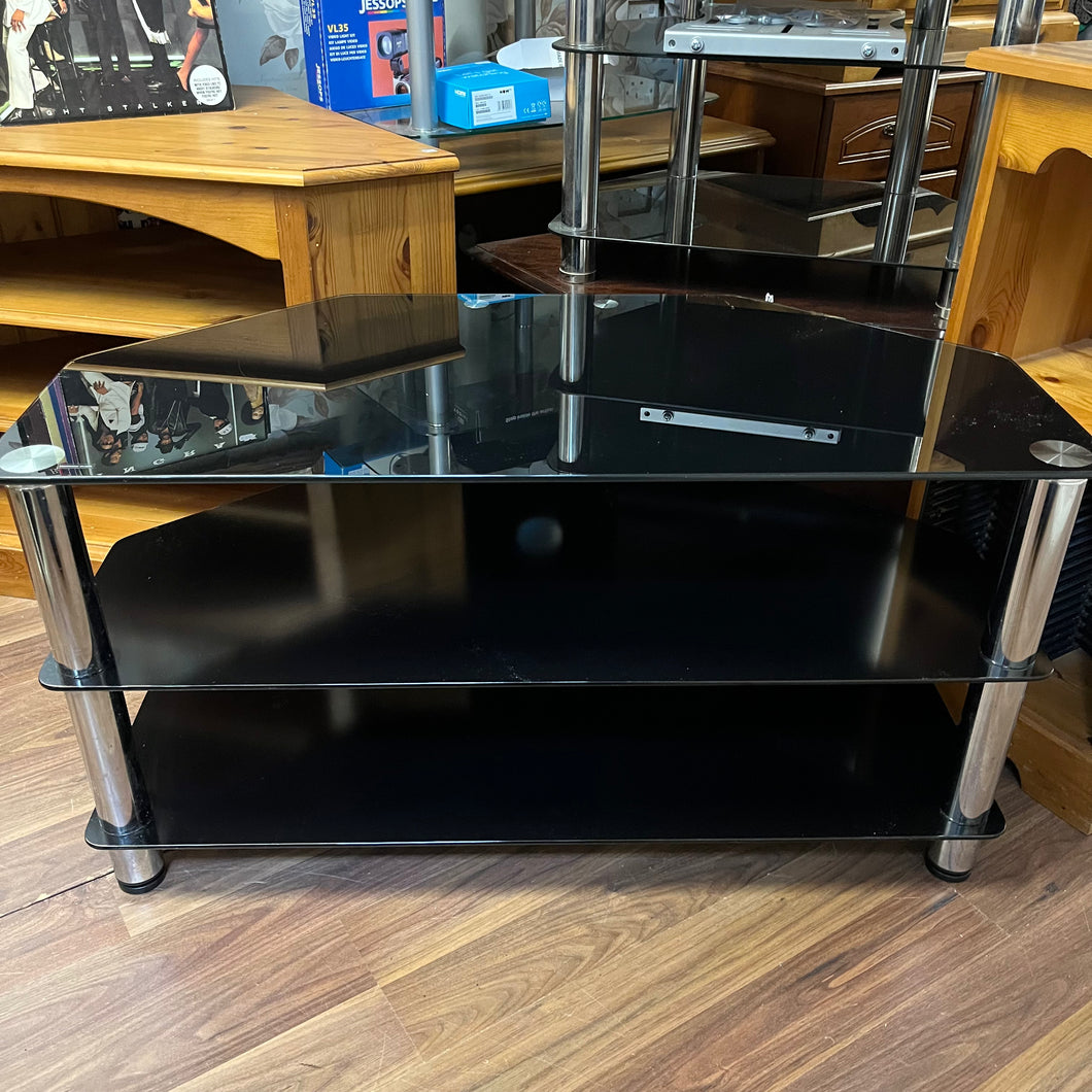 Black Glass TV Unit