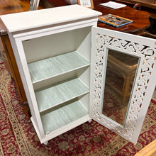 Load image into Gallery viewer, White Ornate Glass Fronted Cabinet