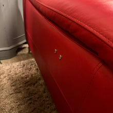 Load image into Gallery viewer, Red Leather Electric Recliner Corner Sofa