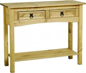 Corona Console Table with 2 drawers and shelf
