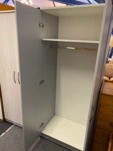 Grey Brand New 2 Door Wardrobe