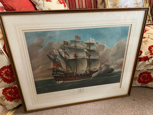 Framed Picture of the Ship “Great Harry”