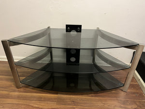 Smoked glass tv stand deals