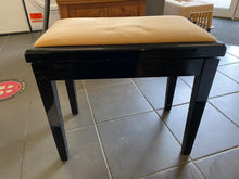Load image into Gallery viewer, Black Piano Stool with storage