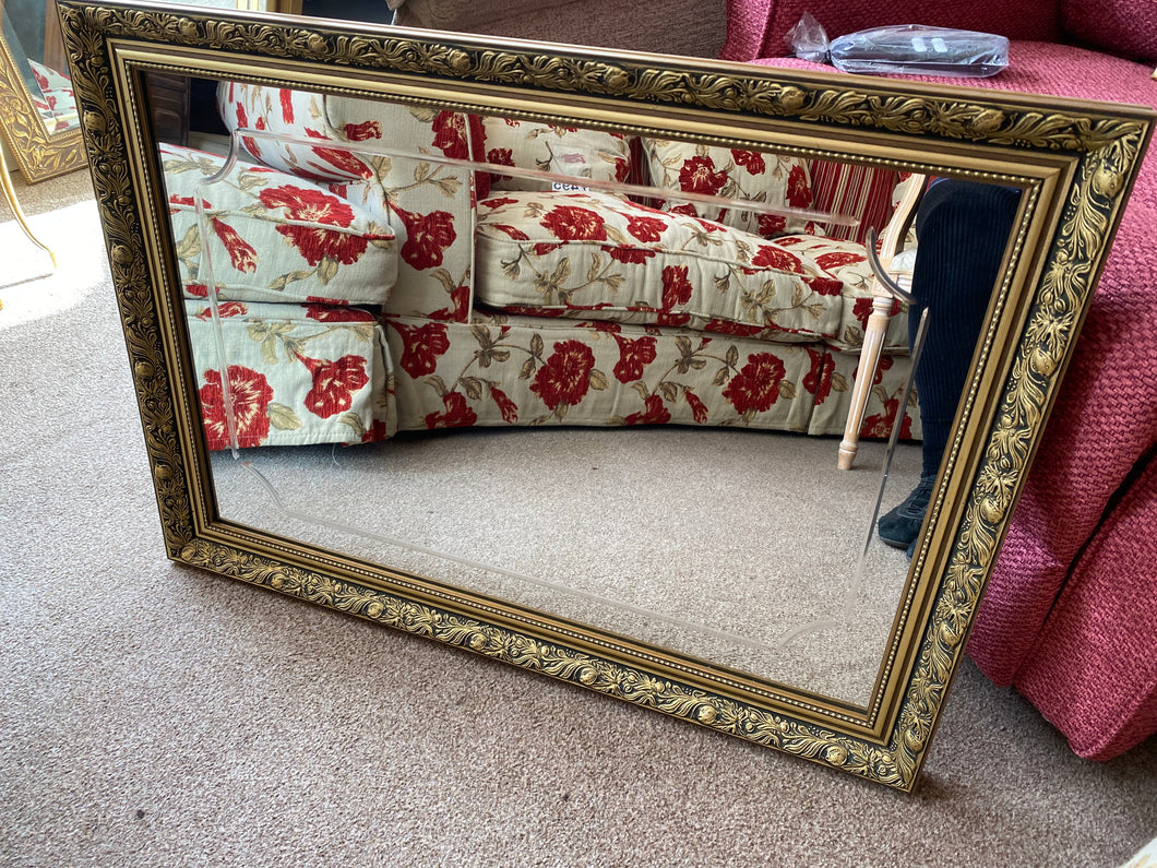 Gold Effect Framed Ornate Mirror