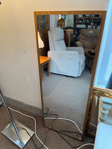 Mid Century Mirror with Wooden Surround